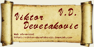 Viktor Devetaković vizit kartica